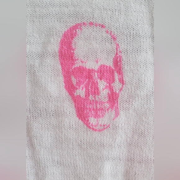 Skull Cashmere Pink Skull Sweater - Picture 3 of 5
